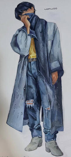 Full body gouache (SGD $70)